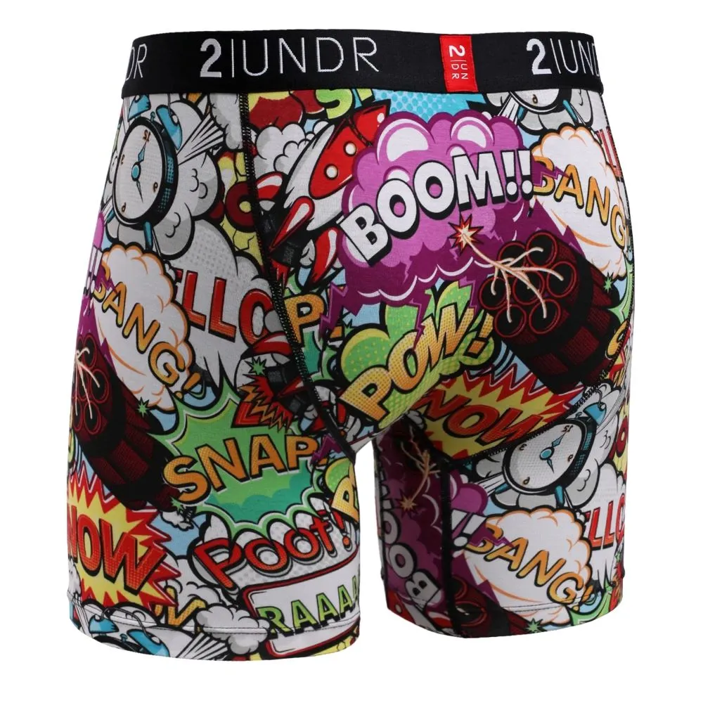 '2UNDR' Men's Swing Shift 6 Boxer Brief - Boom Time