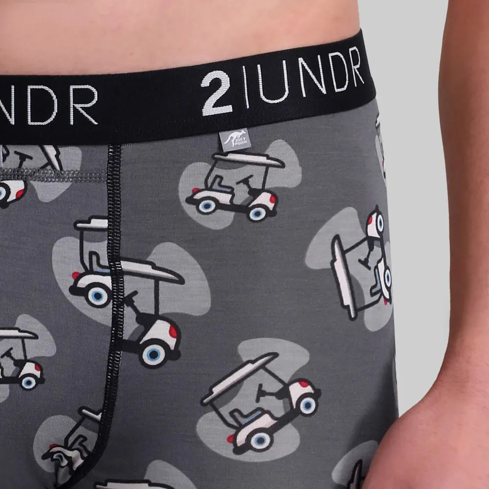 '2UNDR' Men's Swing Shift 6 Boxer Brief - Cart Path Grey