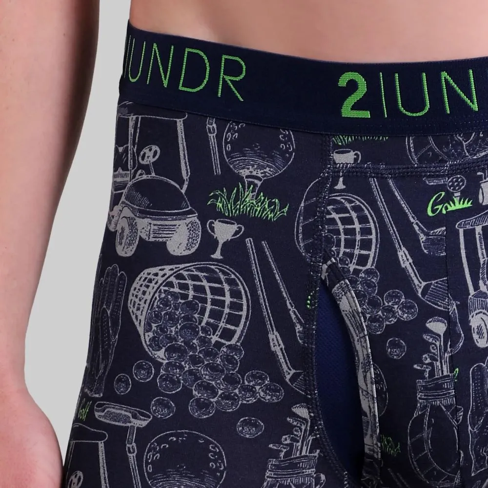 '2UNDR' Men's Swing Shift 6 Boxer Brief - Range Time Navy