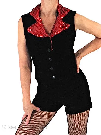 50s/60s Vest & Shorts Set Majorette Costume - sm