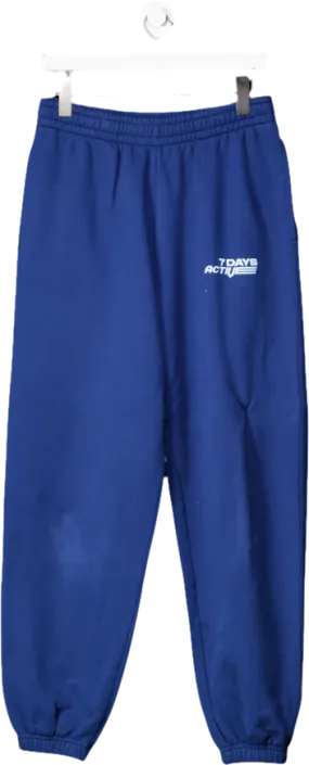 7 Days Active Blue Track Pants UK S