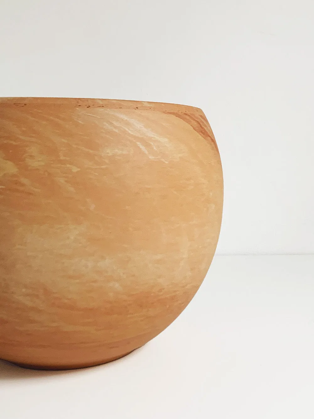 8" Luna Sphere Pot in Terracotta Marble