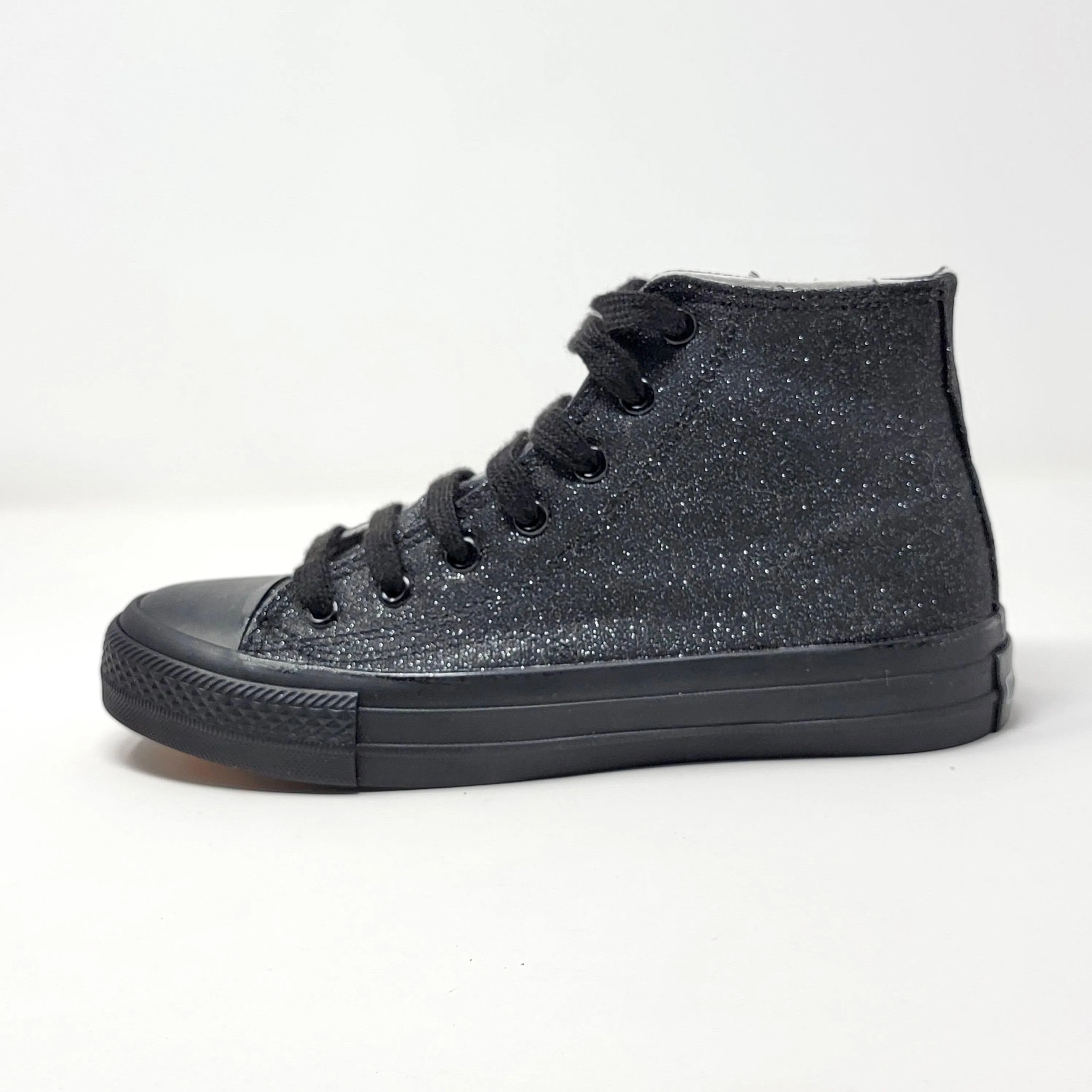 All Black Glitter Shoes