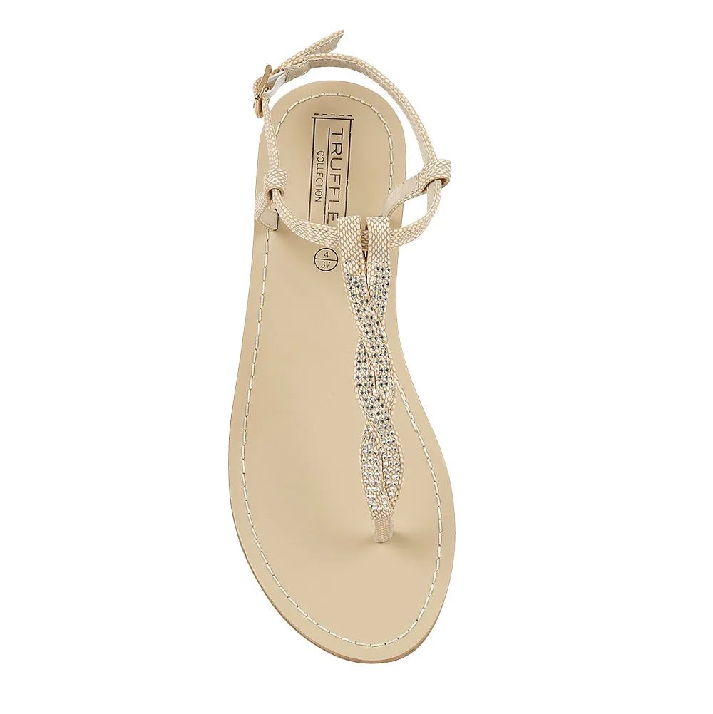 Beige Flat Shoes