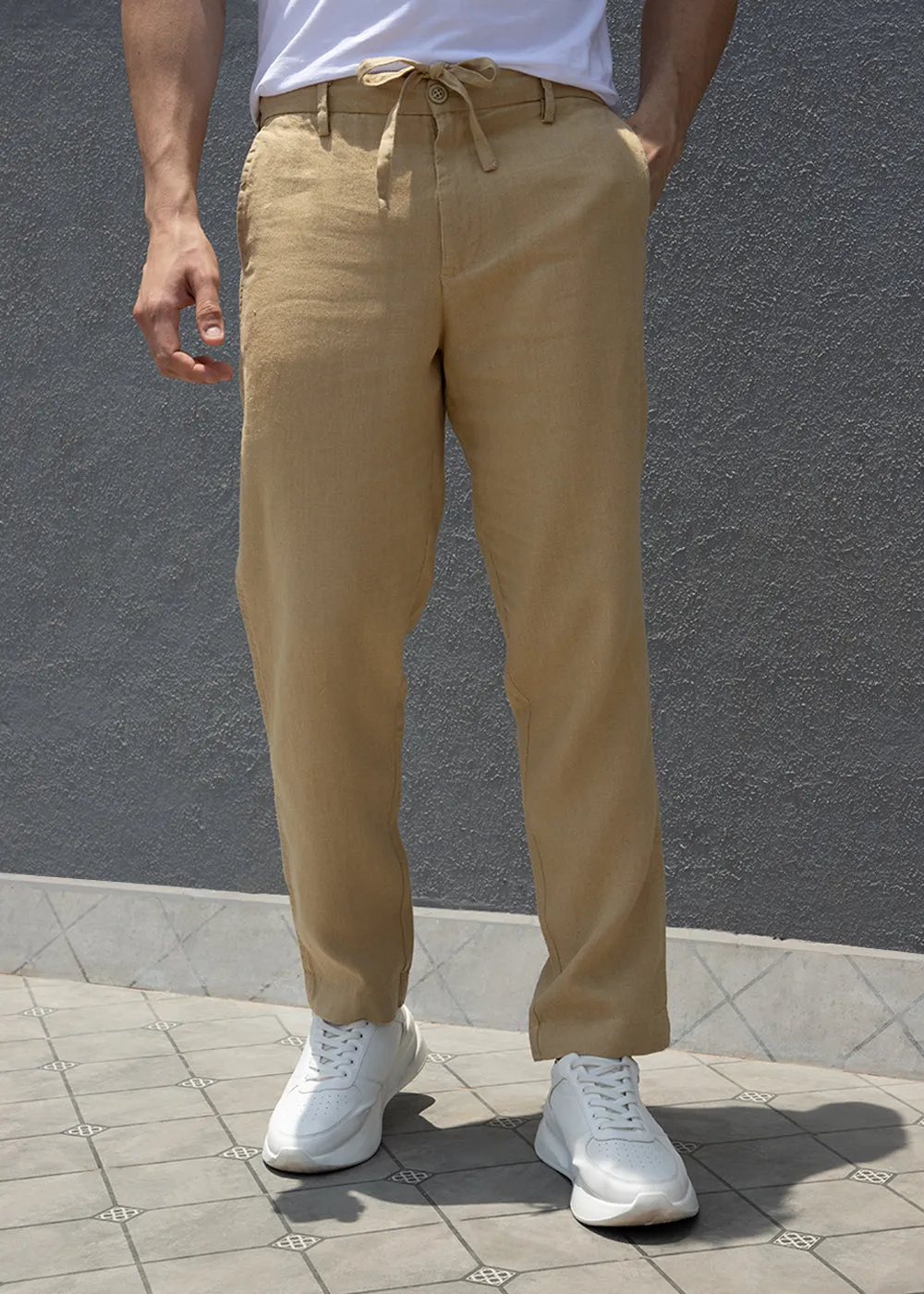 Beige Linen pant