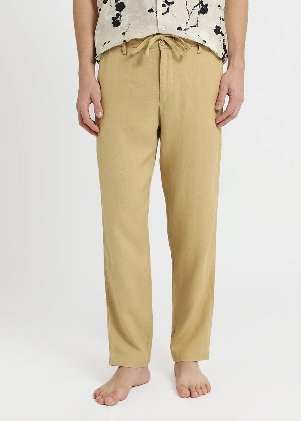 Beige Linen pant