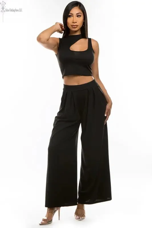 Black Casual Two Piece Sets