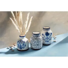 Blue Floral Vases