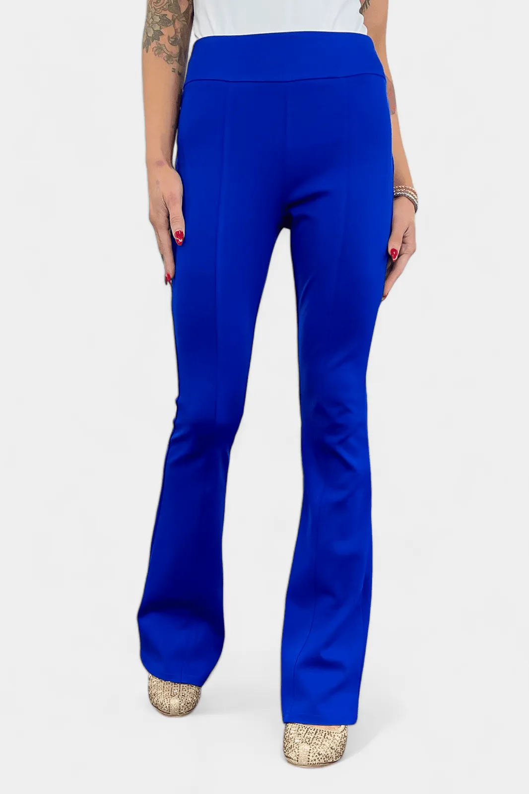 Blue High Waisted Flare Pants [NO RETURNS]