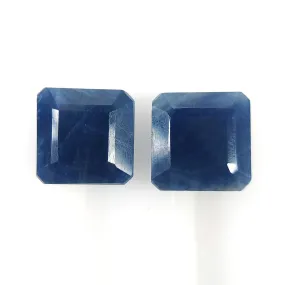 BLUE SAPPHIRE Gemstone Cut September Birthstone : 6.20cts Natural Untreated Unheated Sapphire Normal Cut Cushion Shape 8mm Pair