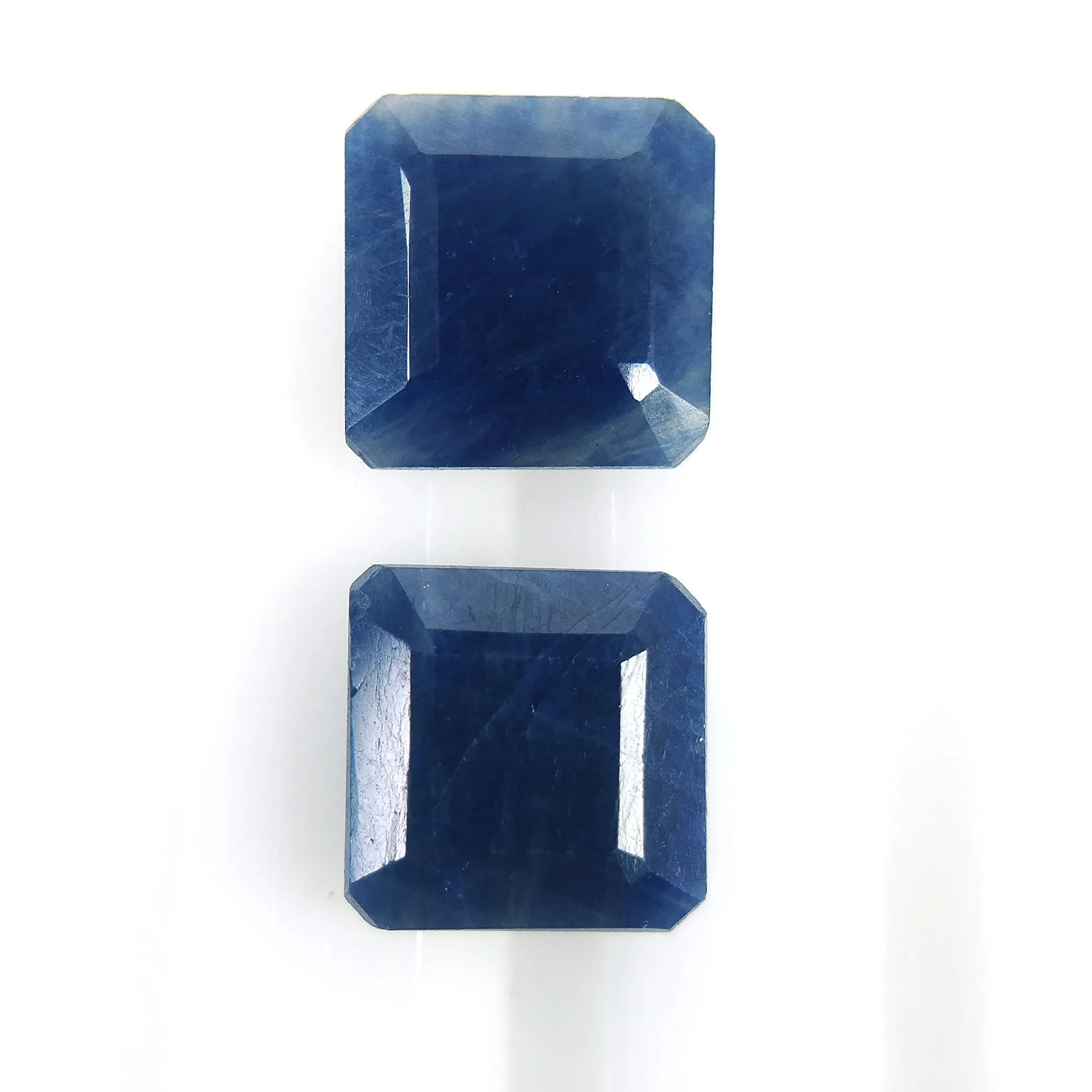 BLUE SAPPHIRE Gemstone Cut September Birthstone : 6.20cts Natural Untreated Unheated Sapphire Normal Cut Cushion Shape 8mm Pair