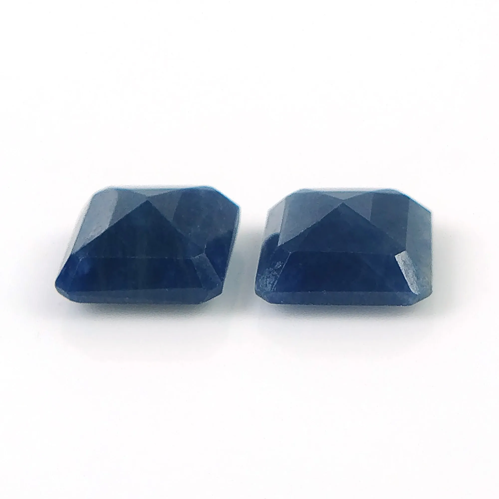 BLUE SAPPHIRE Gemstone Cut September Birthstone : 6.20cts Natural Untreated Unheated Sapphire Normal Cut Cushion Shape 8mm Pair