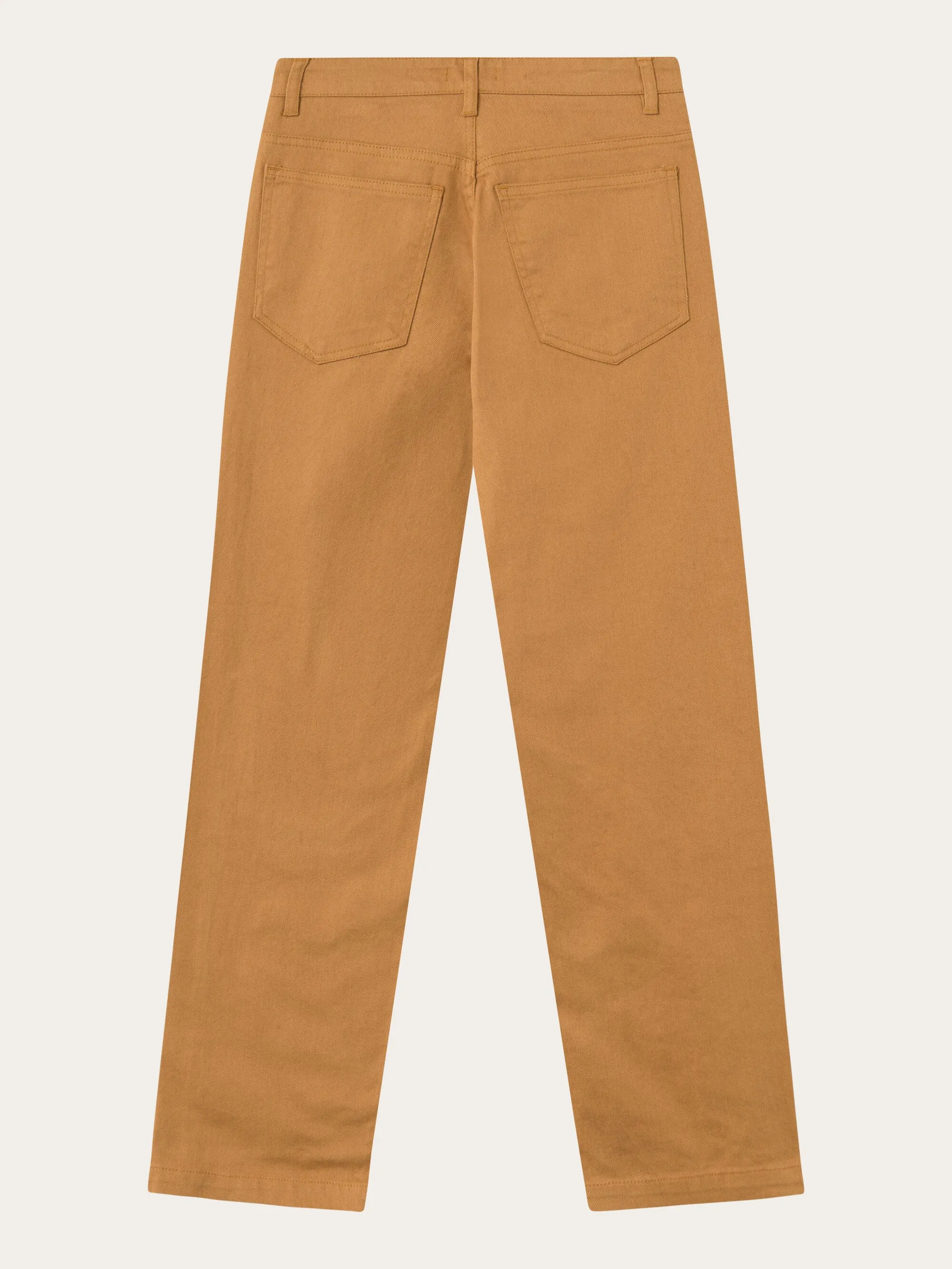 CHLOE barrel high-rise twill 5-pocket pants - Brown Sugar