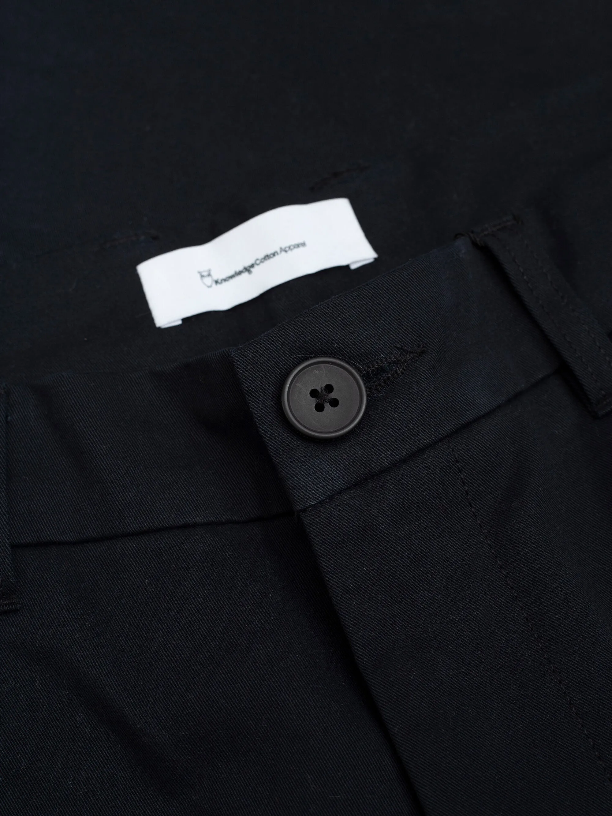 CHUCK regular twill chino pants - Black Jet