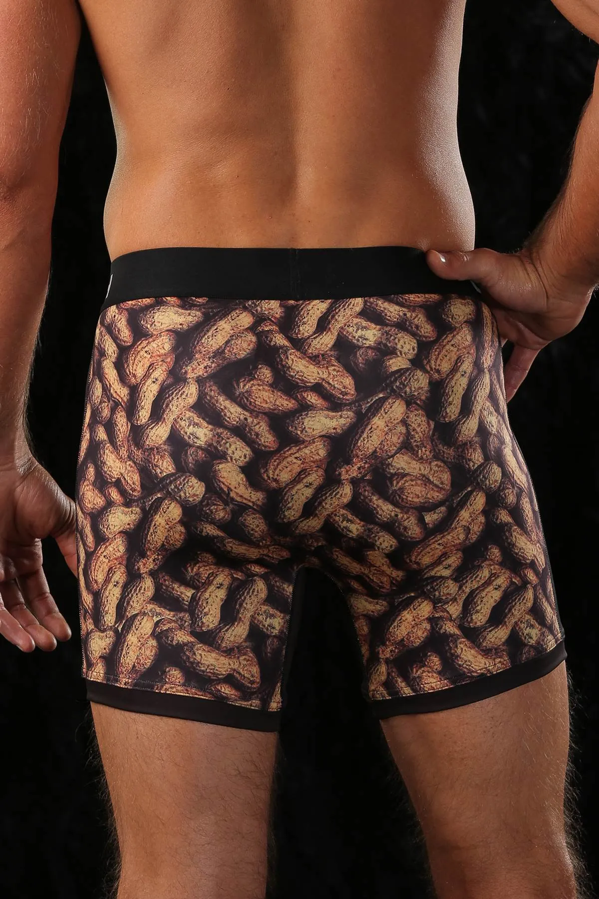 'Cinch' Men's 6 Squirrel Boxer Briefs - Black / Brown