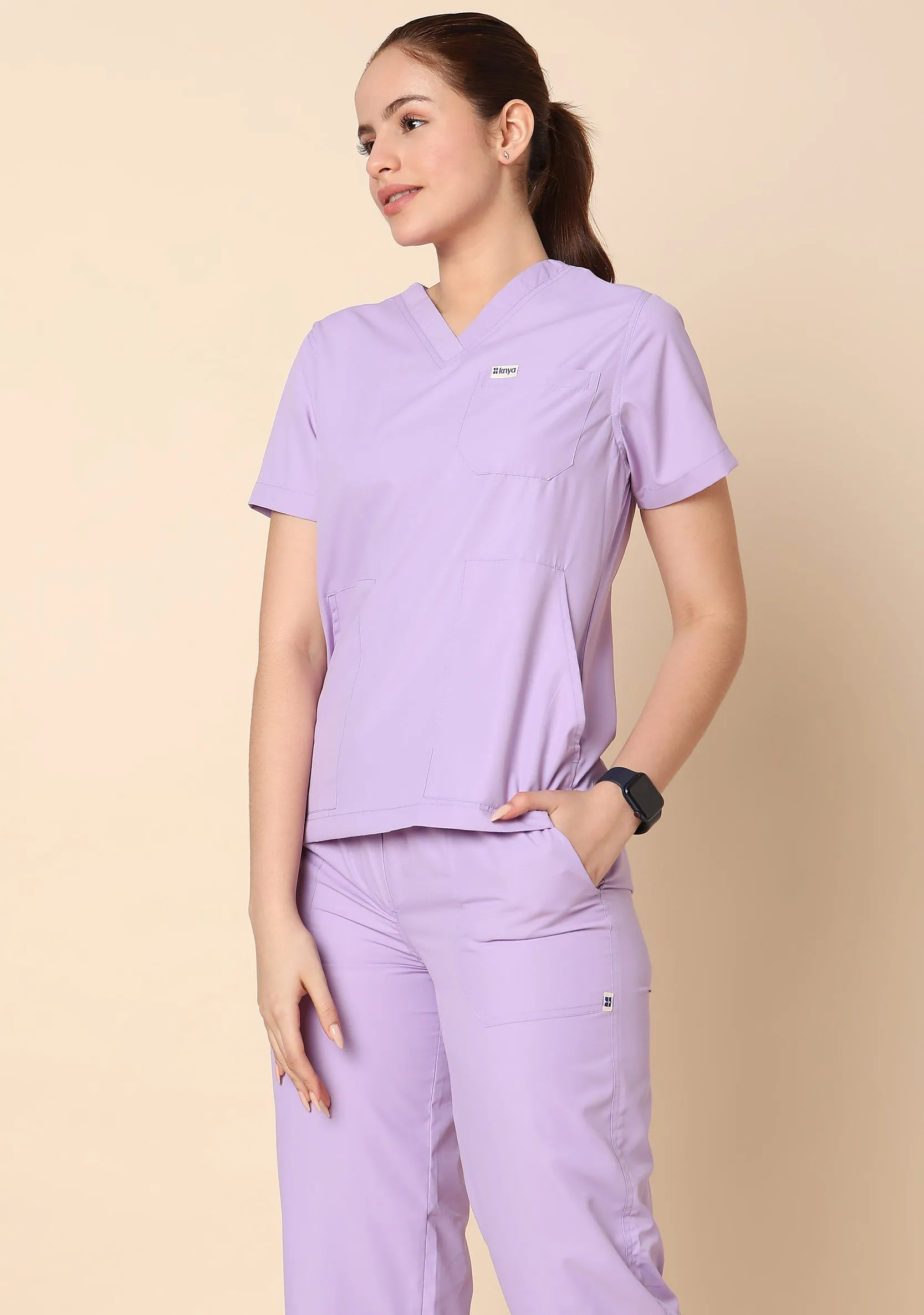 Classic Women's 5-Pocket (Pastel Lilac) Scrub