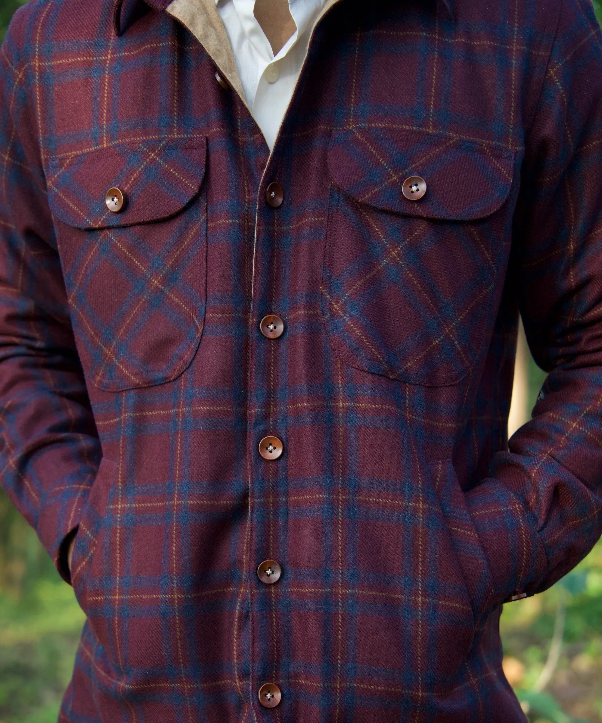 Deep Maroon Woollen Overshirt