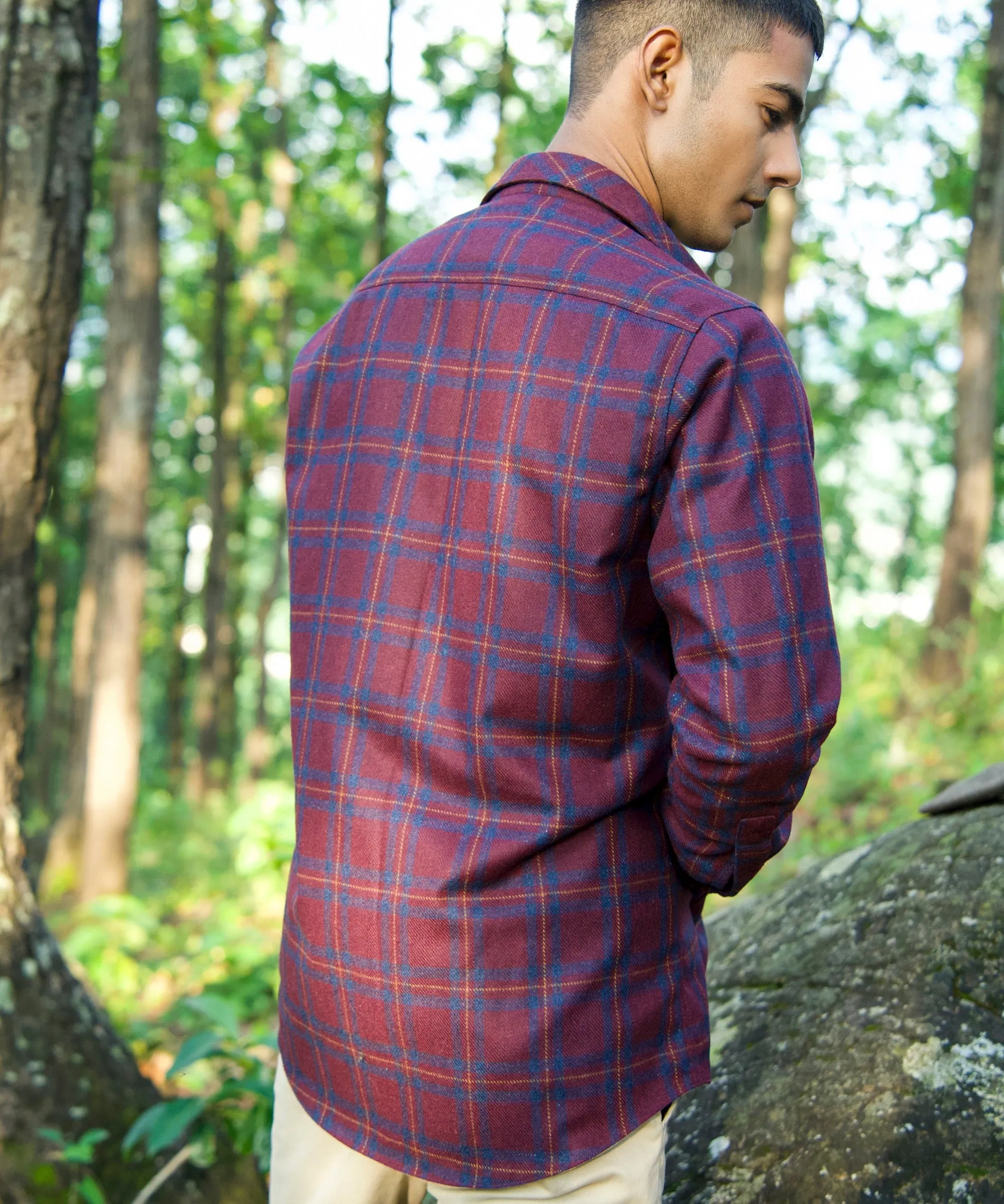 Deep Maroon Woollen Overshirt