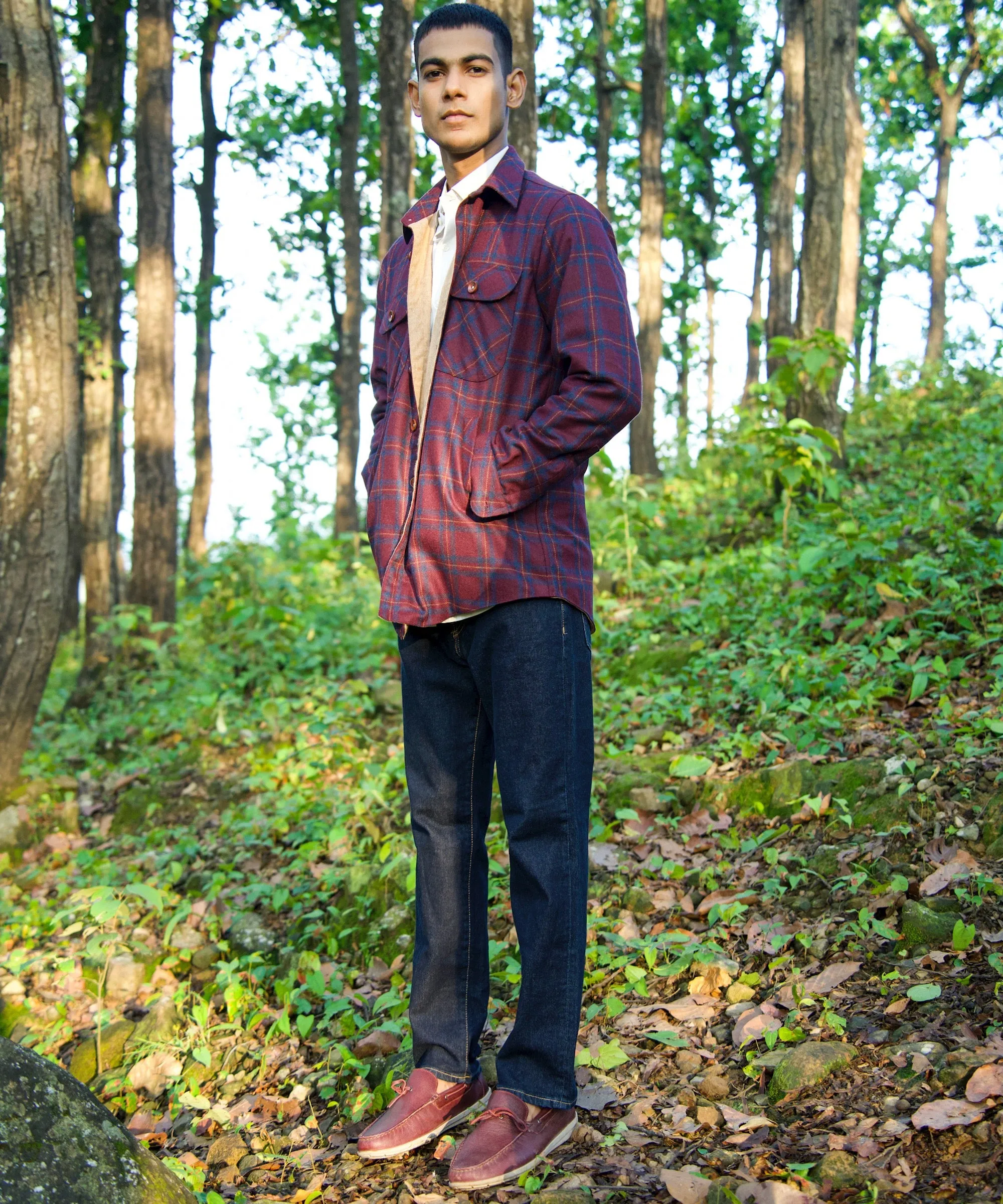 Deep Maroon Woollen Overshirt