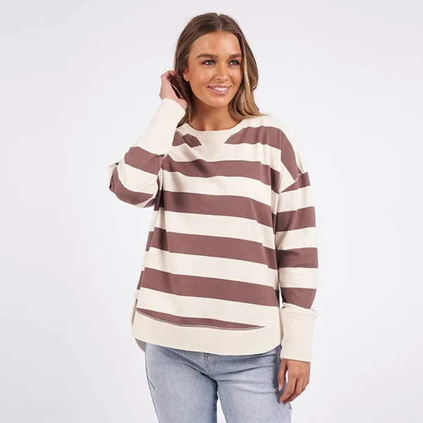 Delilah Crew - Mocha Stripe