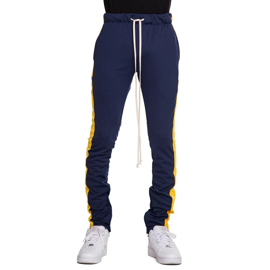 EPTM Techno Track Pants in Navy/Gold