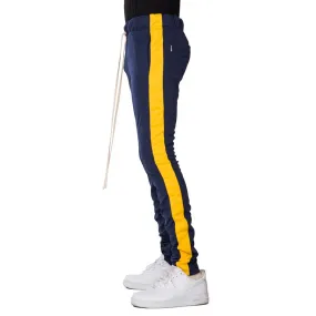 EPTM Techno Track Pants in Navy/Gold