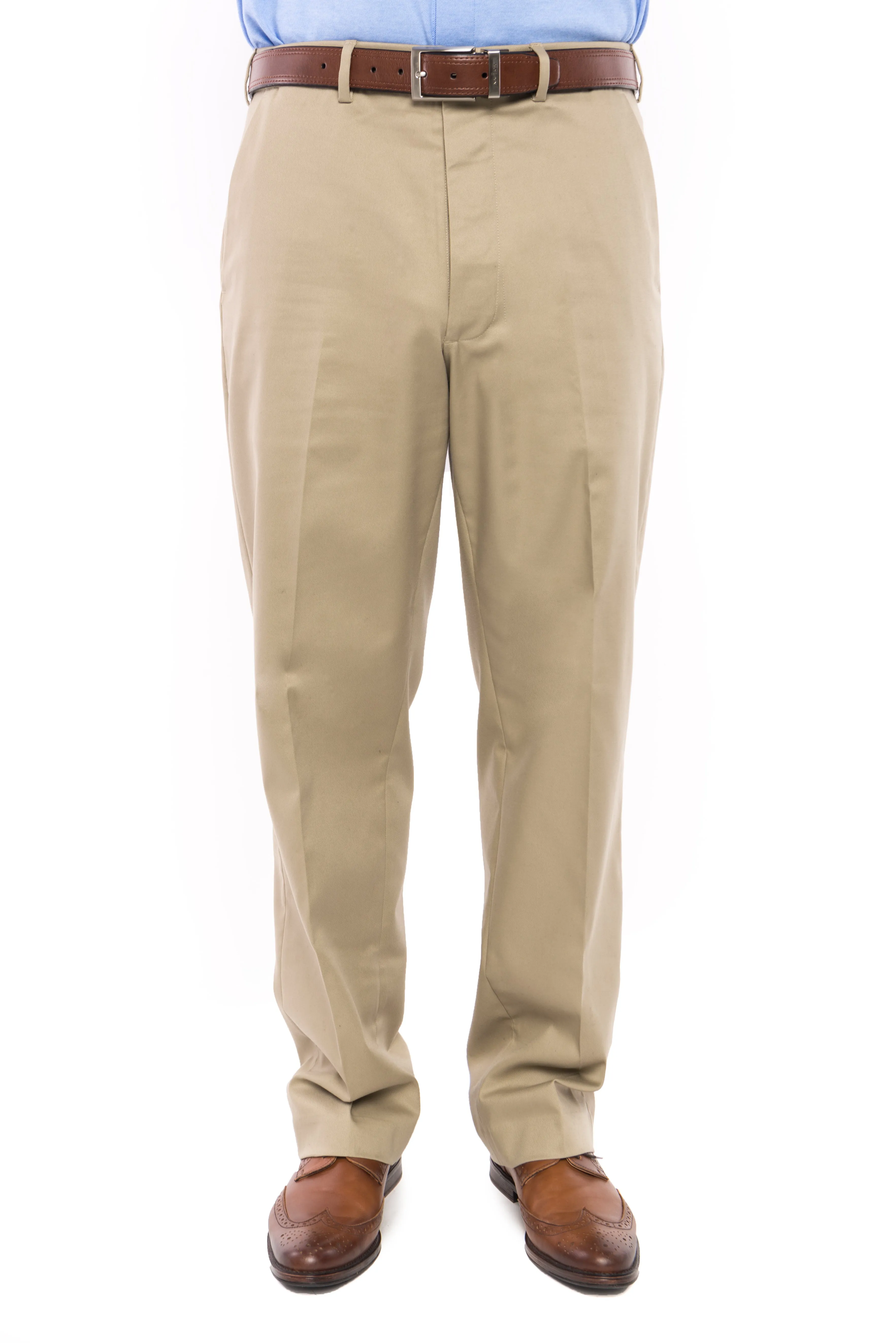 Flat Front 'Fordham' Easy-Cary Chino Twill Pant with Magnetic Closures - Khaki