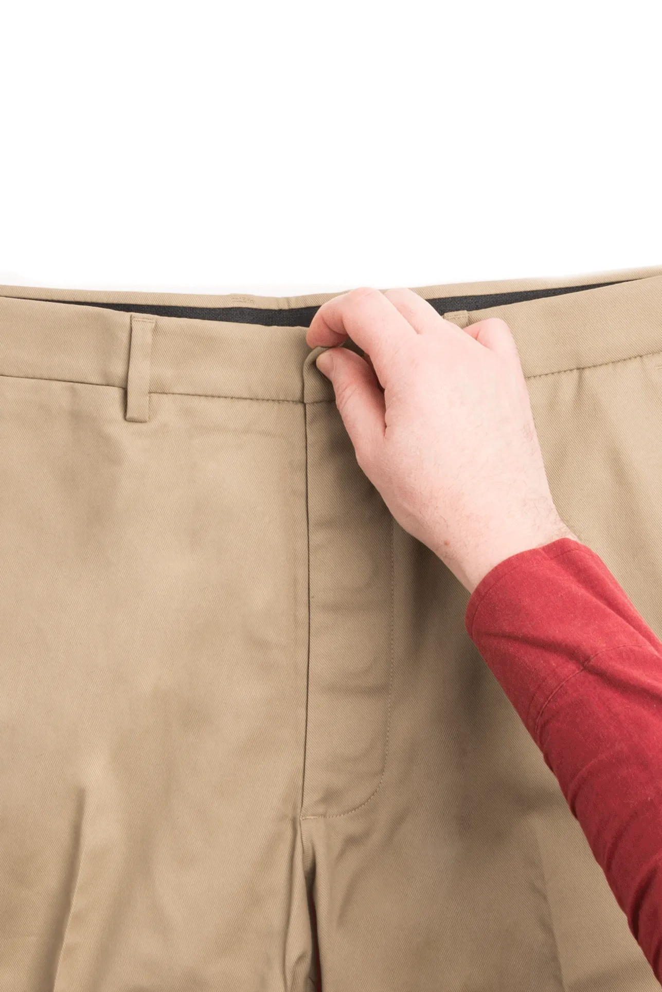 Flat Front 'Fordham' Easy-Cary Chino Twill Pant with Magnetic Closures - Khaki