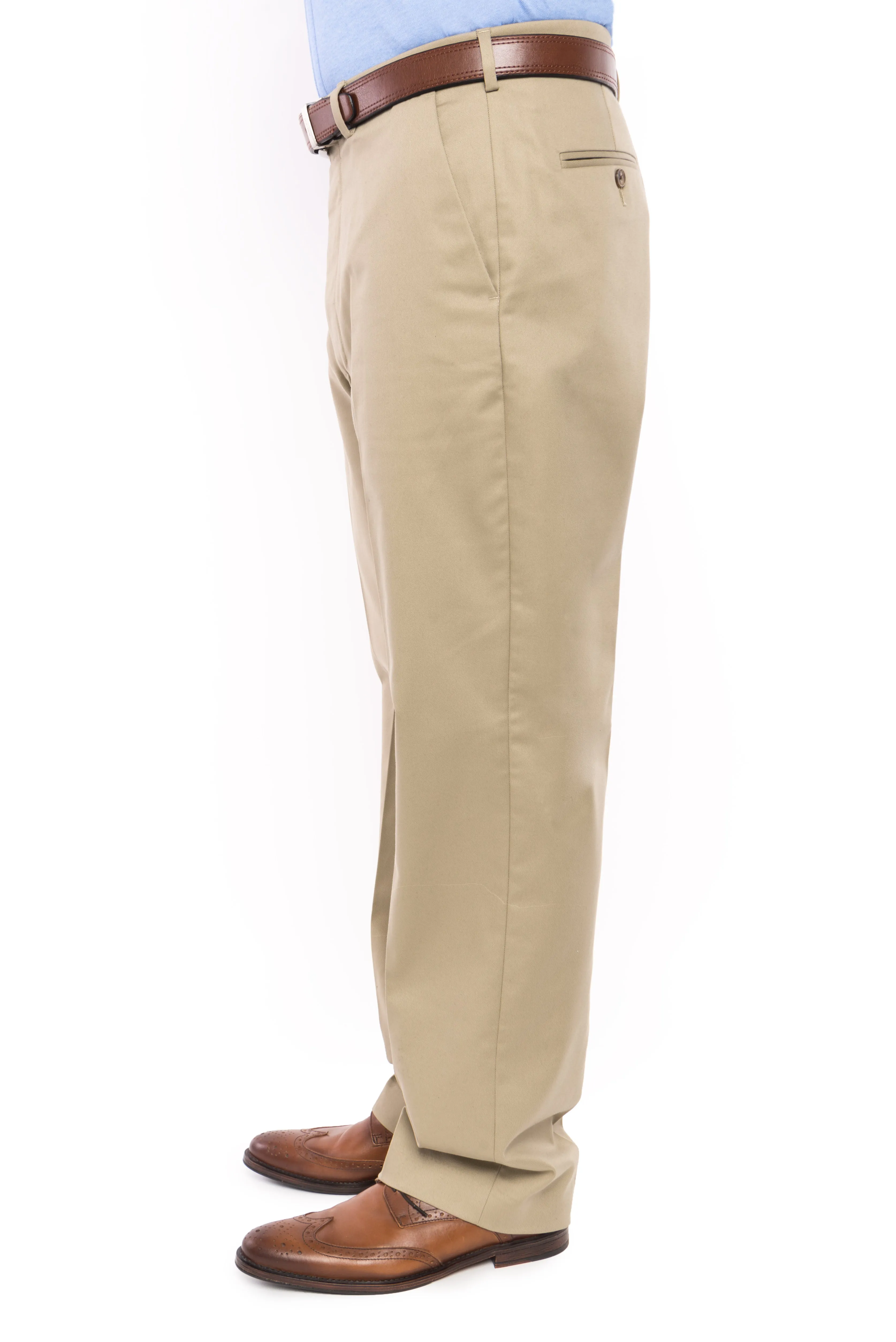 Flat Front 'Fordham' Easy-Cary Chino Twill Pant with Magnetic Closures - Khaki