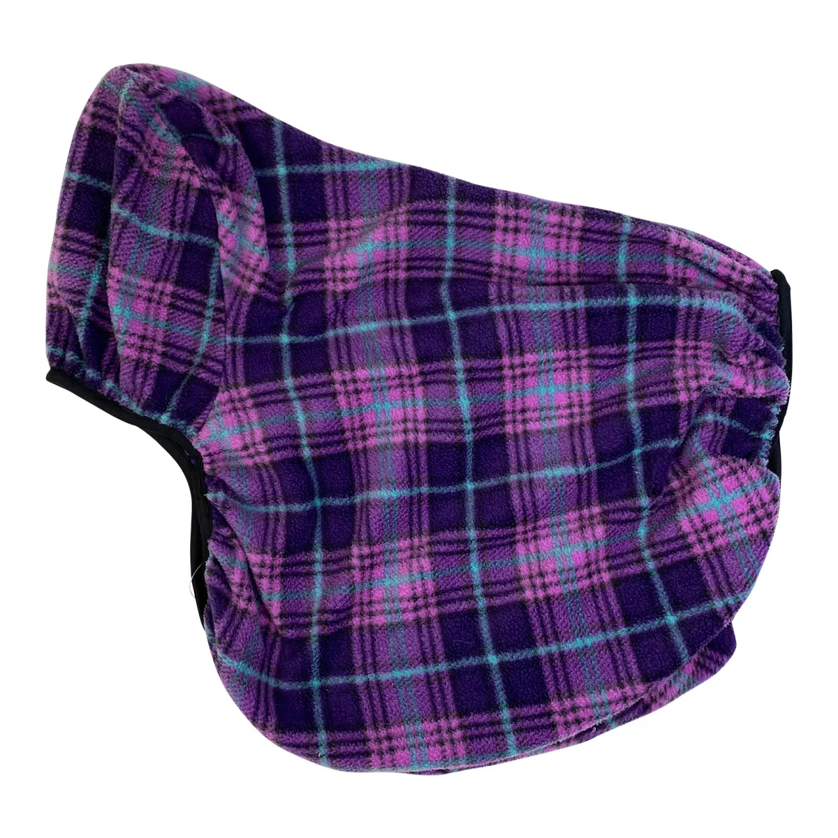 Fleece Saddle Cover in Purple Plaid - One Size