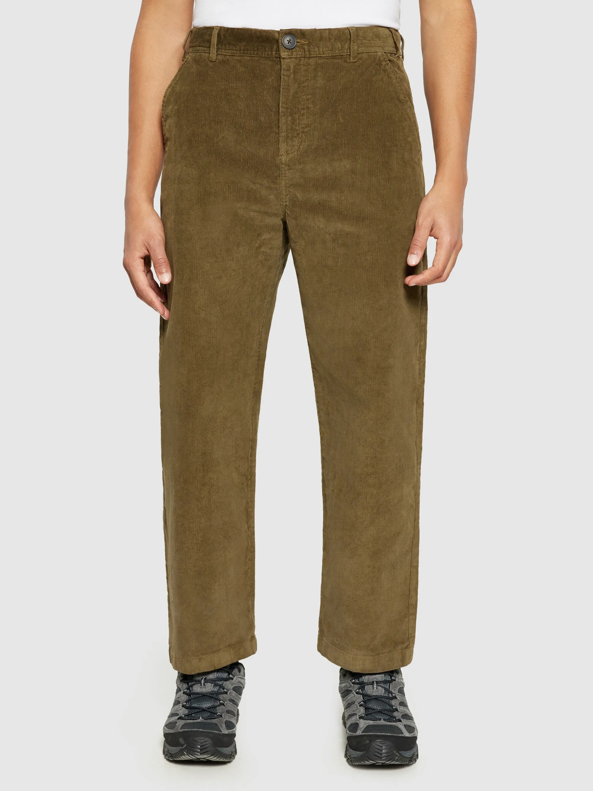 FLINT wide corduroy chino pants - Dark Olive