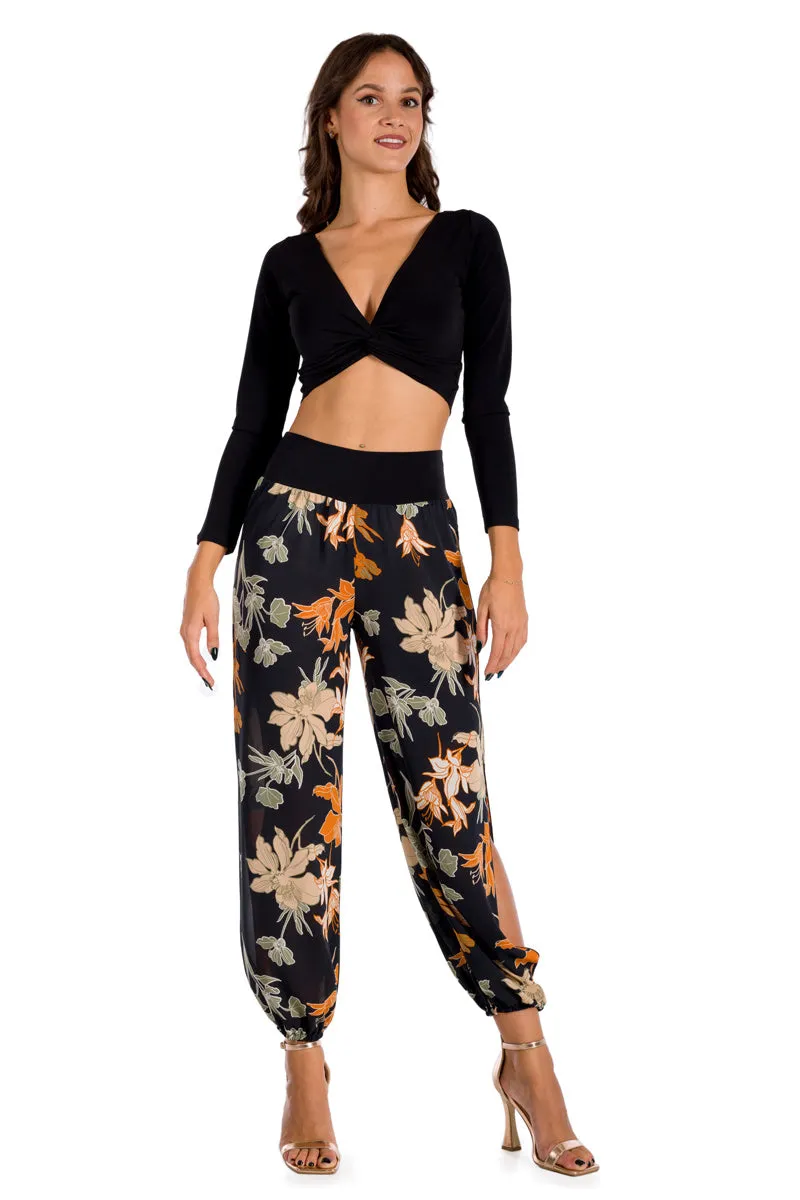 Floral Printed Gathered Tango Pants