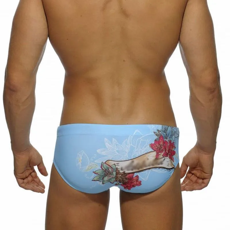 Floral Swim Briefs For Men