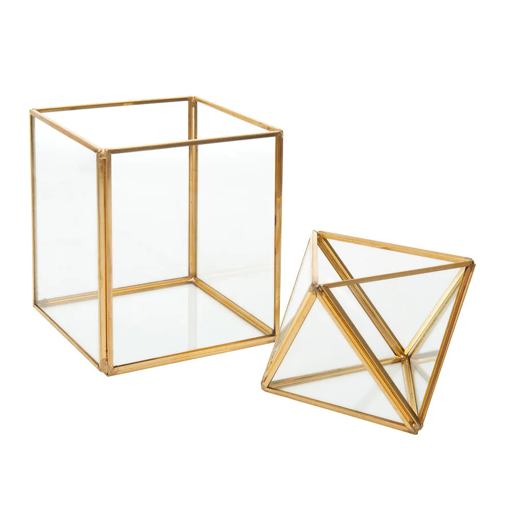 Gold & Glass Terrarium Pots