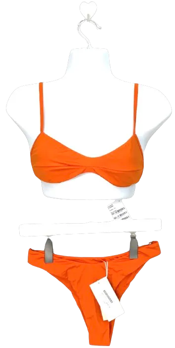 Haight Orange Monica Bikini Top And Leila Bikini Briefs Top UK M, Bottoms UK L