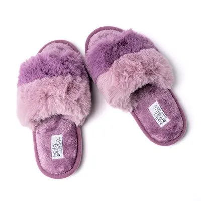 Hello Mello Cotton Candy Puff Slippers