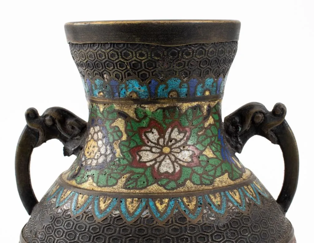 Japanese Champleve Vase, late 19th C