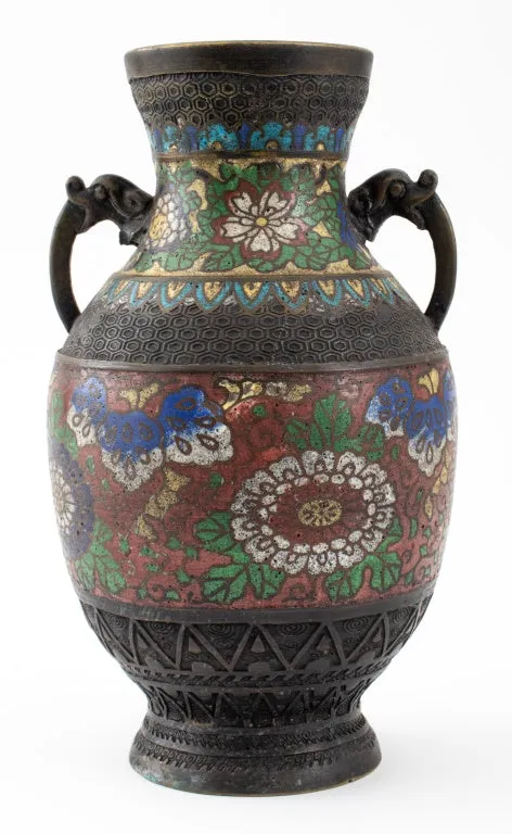 Japanese Champleve Vase, late 19th C