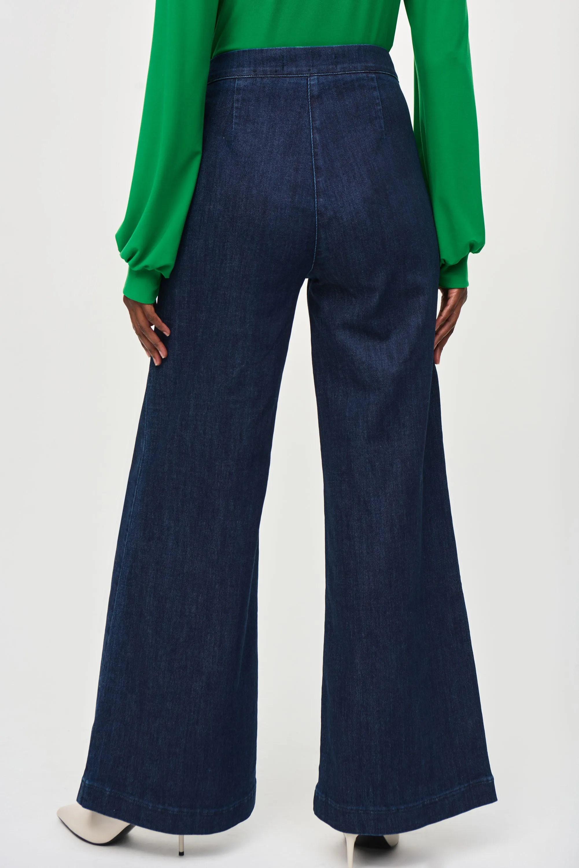 Joseph Ribkoff High Rise Wide Leg Pants 243900 - Denim