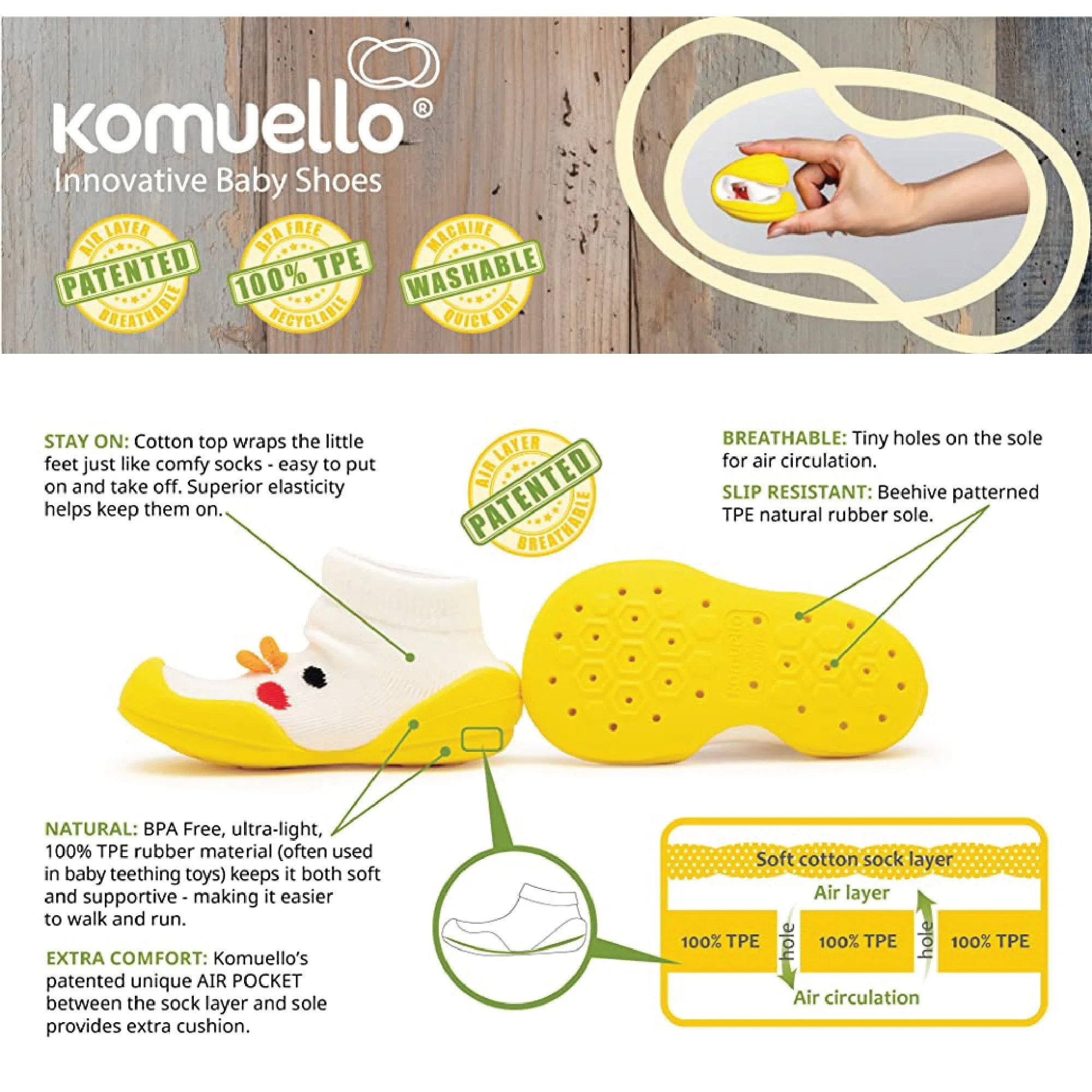 Komuello Baby Shoes - Football