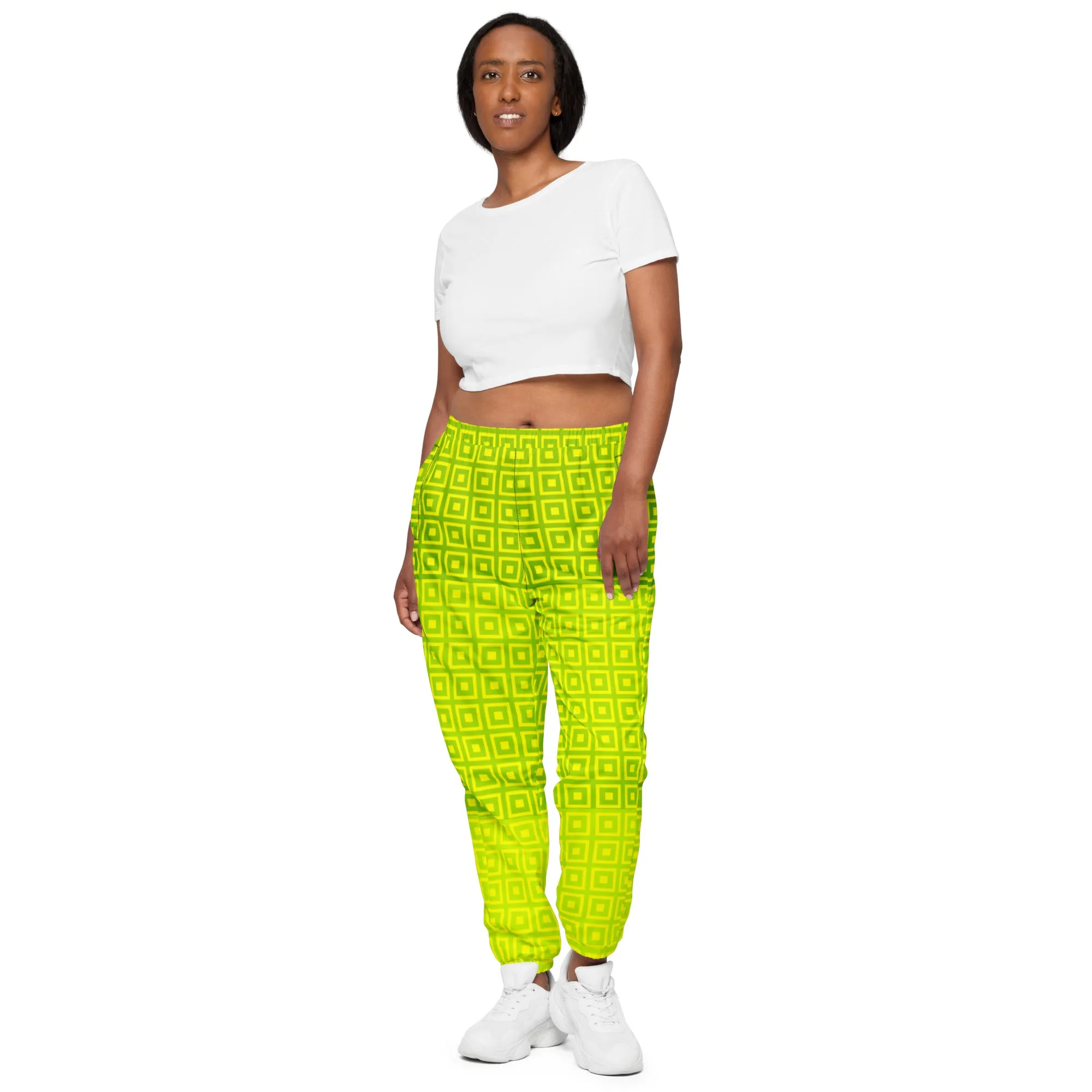 Lime Green Matrix Unisex track pants