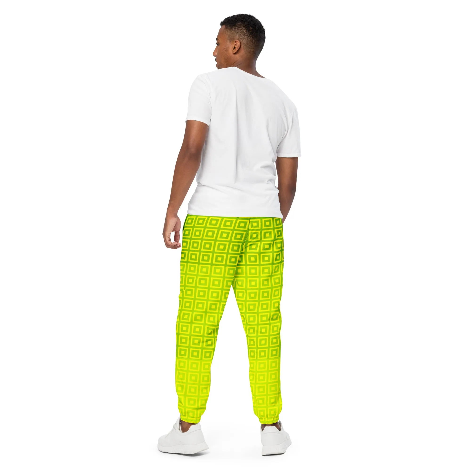 Lime Green Matrix Unisex track pants