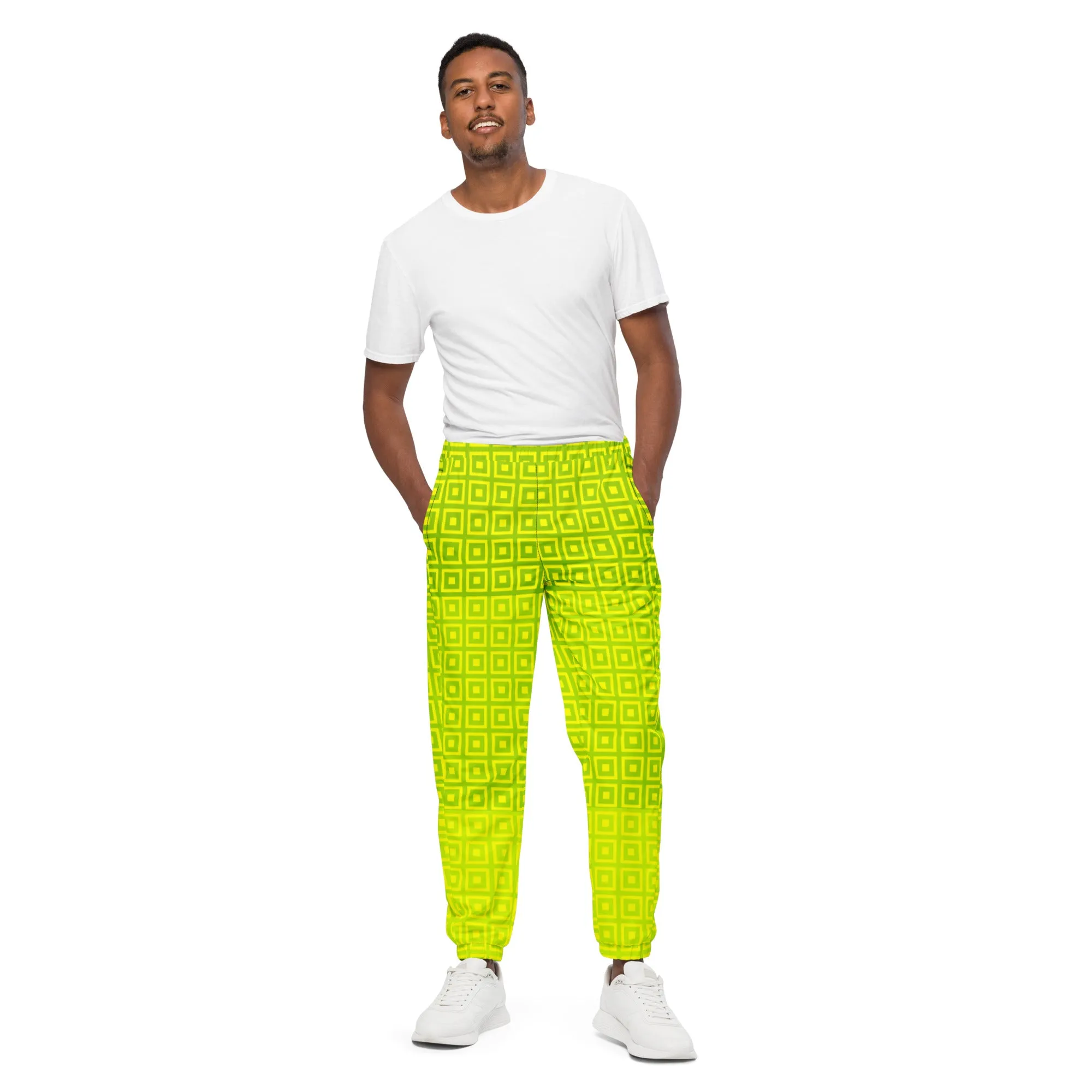 Lime Green Matrix Unisex track pants