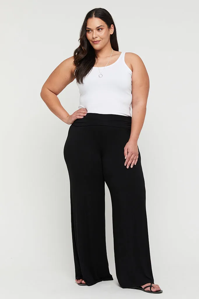 Luxe Wide Leg Pants - Black