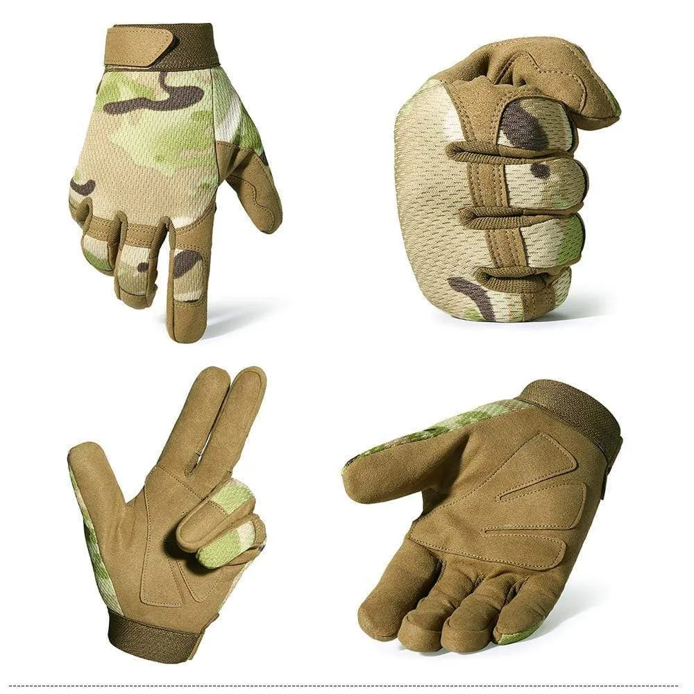 Men Shooting Gloves Military Army Mitten Tactical Full Finger Glove Touch Screen Light Breathable Cycling Airsoft Paintball