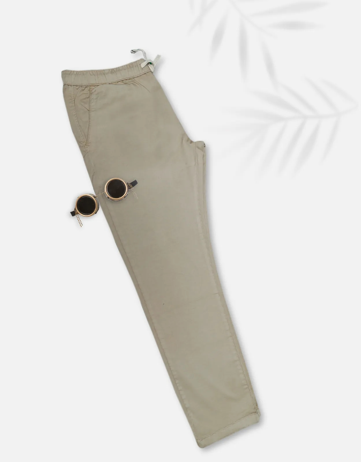 Men's Beige Basic Jogger Pants