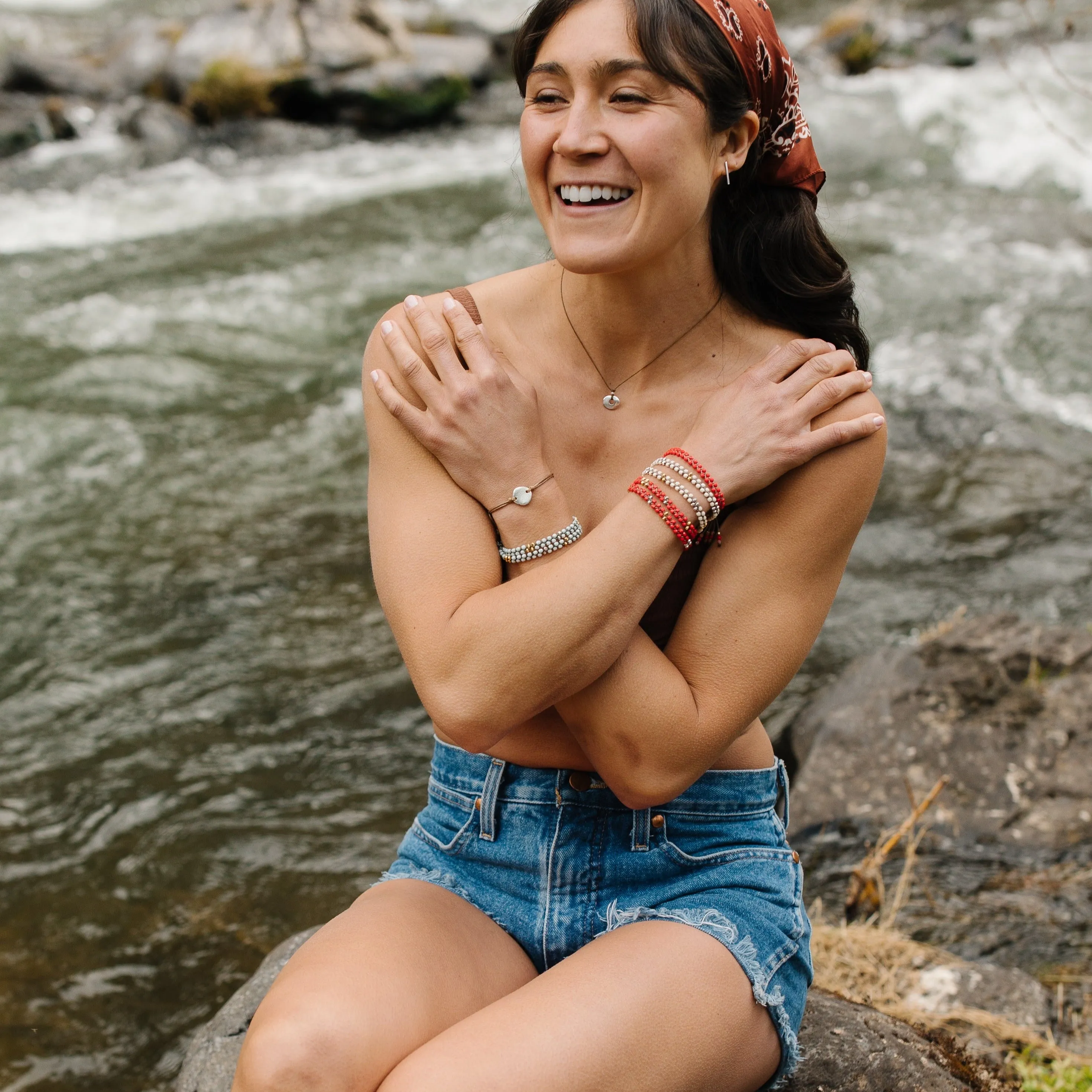 Meridian Wrap Bracelet - Poppy Red