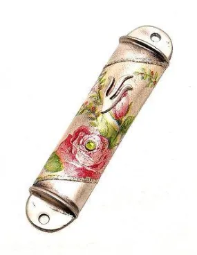 Metal Mezuzah in Silver Plated Hands Made By Lili Art Design #1