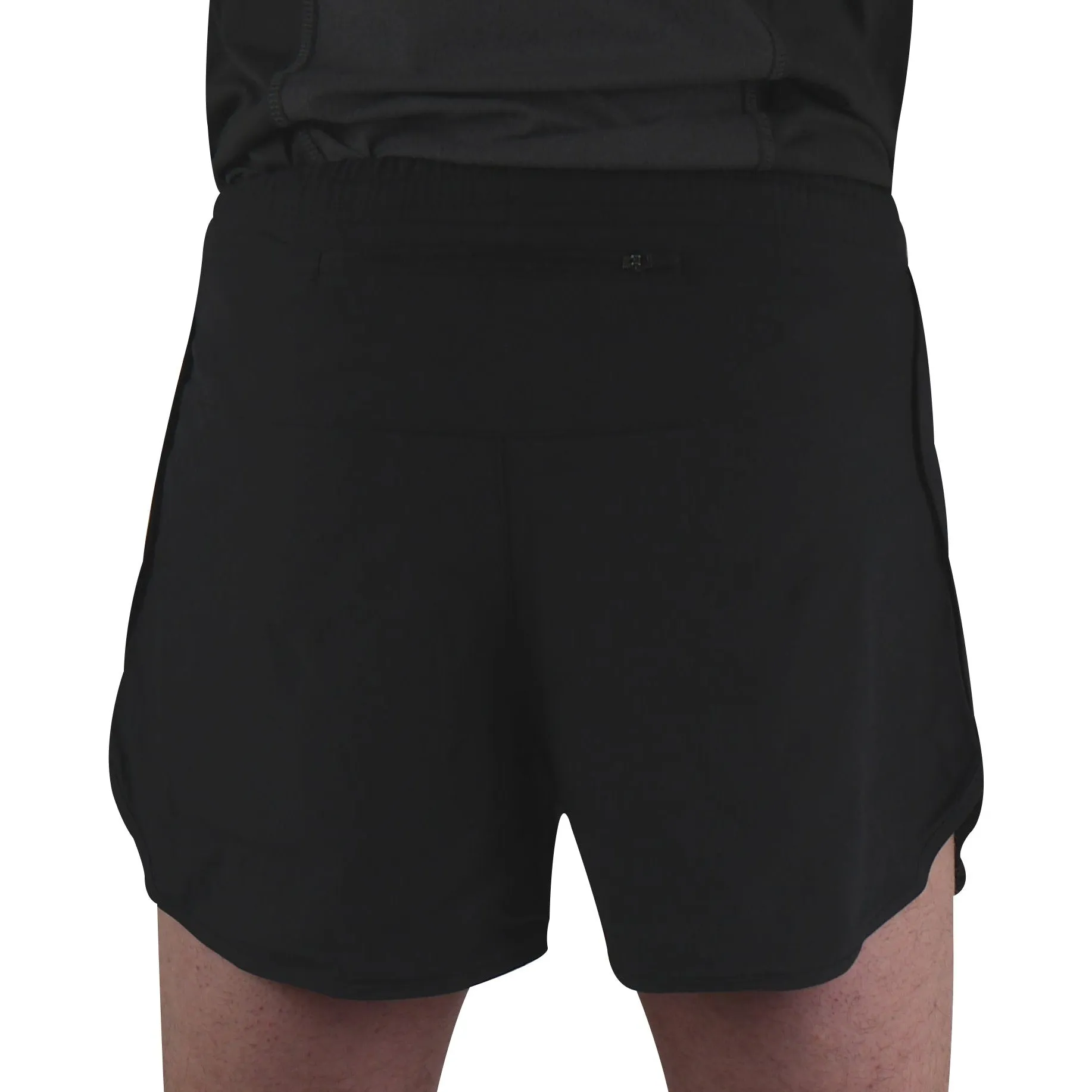 More Mile Racer Split Mens Running Shorts - Black all