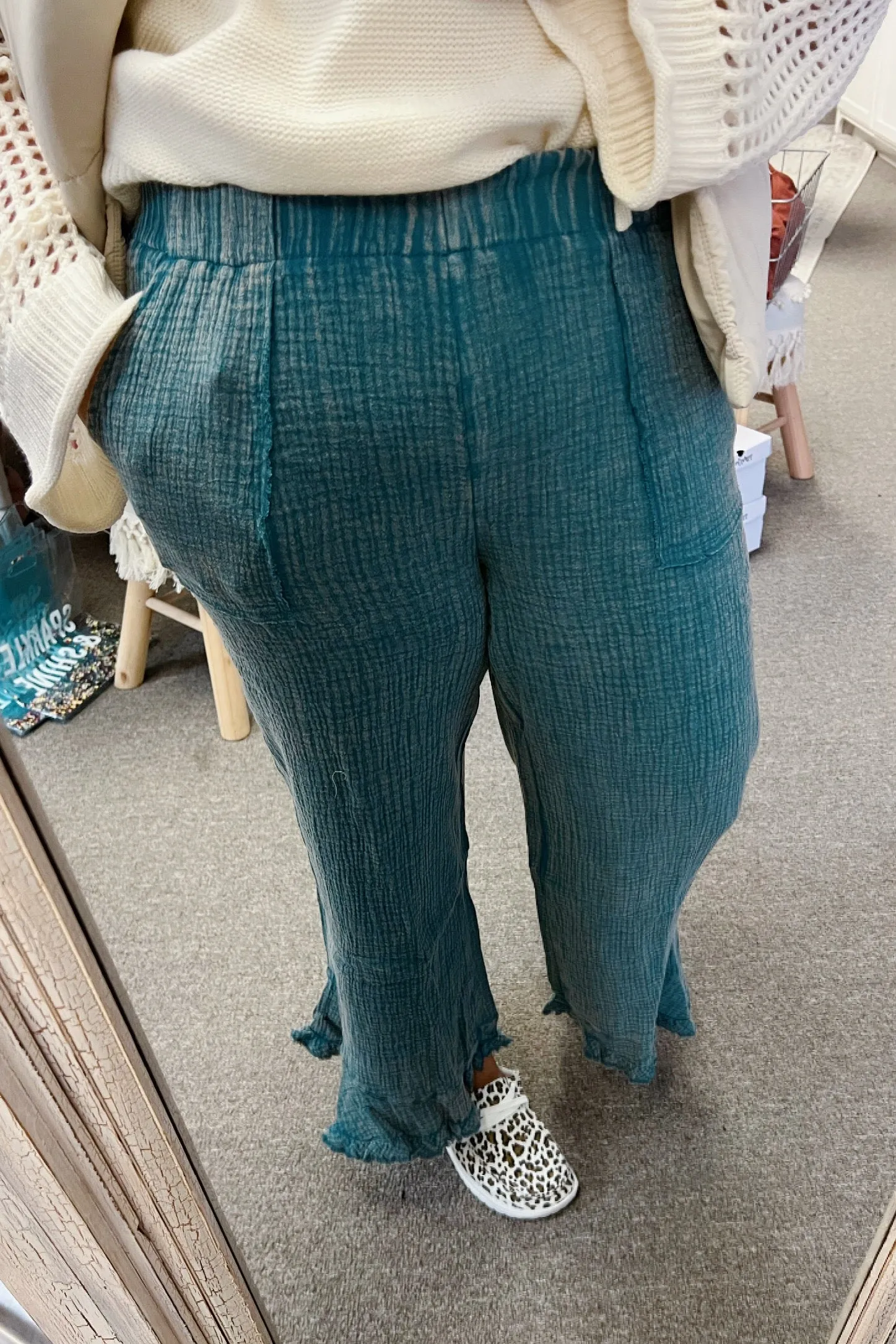 Myrtle Ruffle Gauze Pants